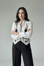 Жіноча етно жилетка з вишивкою