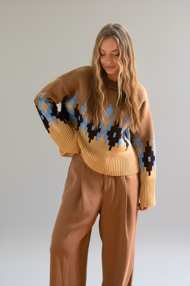 Яскравий в'язаний светрик «Аліса»