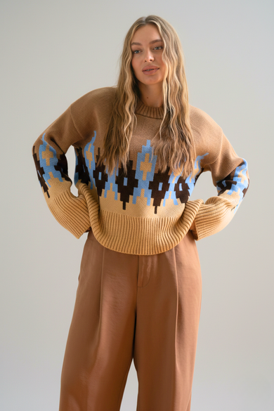 Яскравий в'язаний светрик «Аліса»