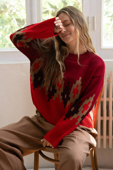 Яскравий в'язаний светрик «Аліса»