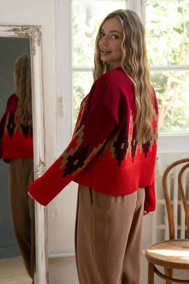 Яскравий в'язаний светрик «Аліса»