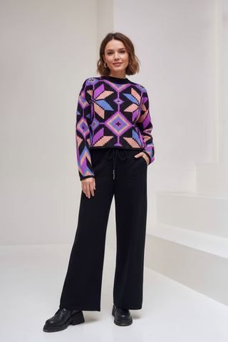 Яскравий светрик Еліс та штанці палаццо - комплект
