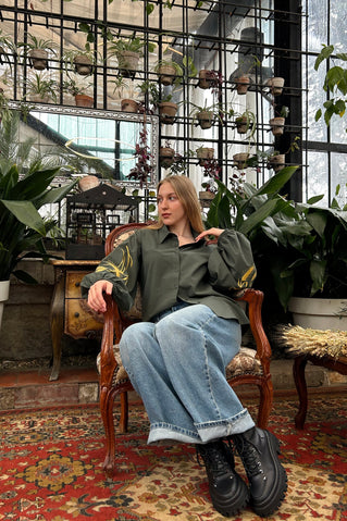 Сорочка з вишивкою колосків