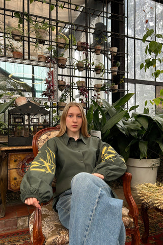 Сорочка з вишивкою колосків