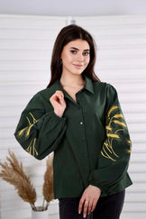 Сорочка з вишивкою колосків