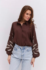 Сорочка з вишивкою колосків