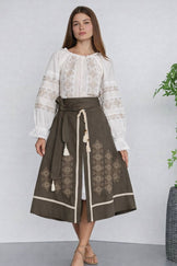 Вишита сукня з плахтою