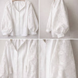 Молочна вишиванка з об’ємними рукавами