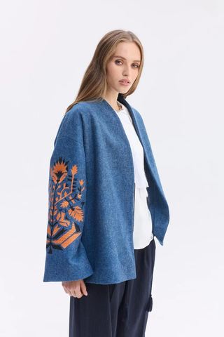 Пальто жіноче з орнаментом